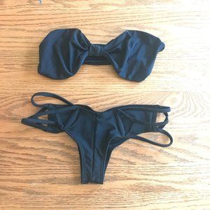 Montce Bikini, Bandeau Top and Cutout Bottoms - Sm